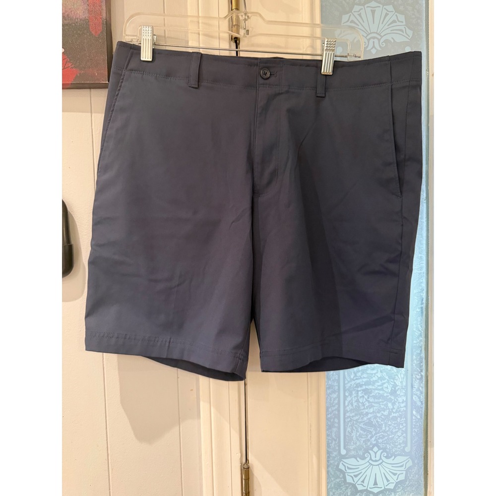 Nicklaus Mens Golf Shorts Navy Blue Flat Front Performance Size 34 TA322